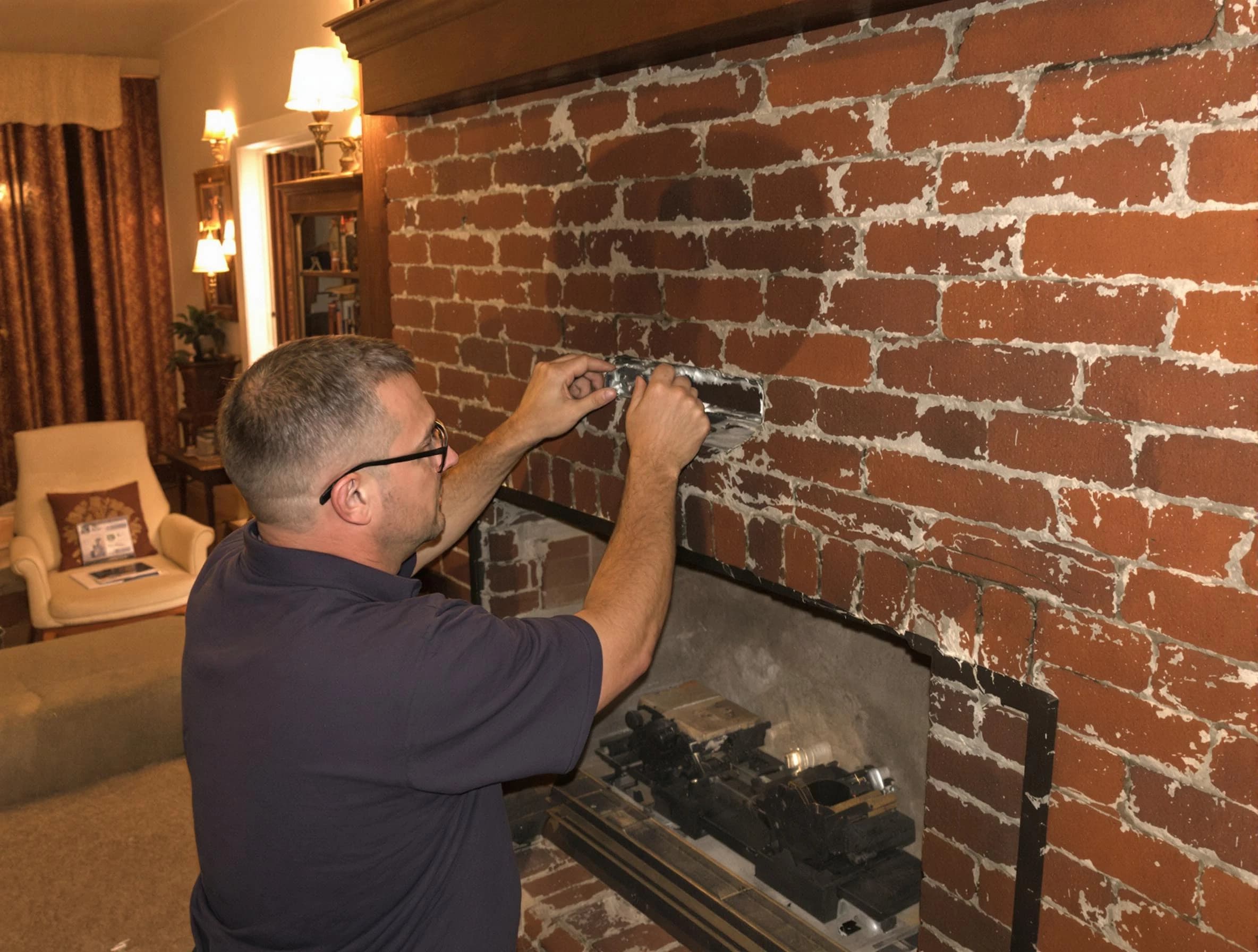 Warrior Chimney Sweep expert fixing a fireplace in Warrior, AL