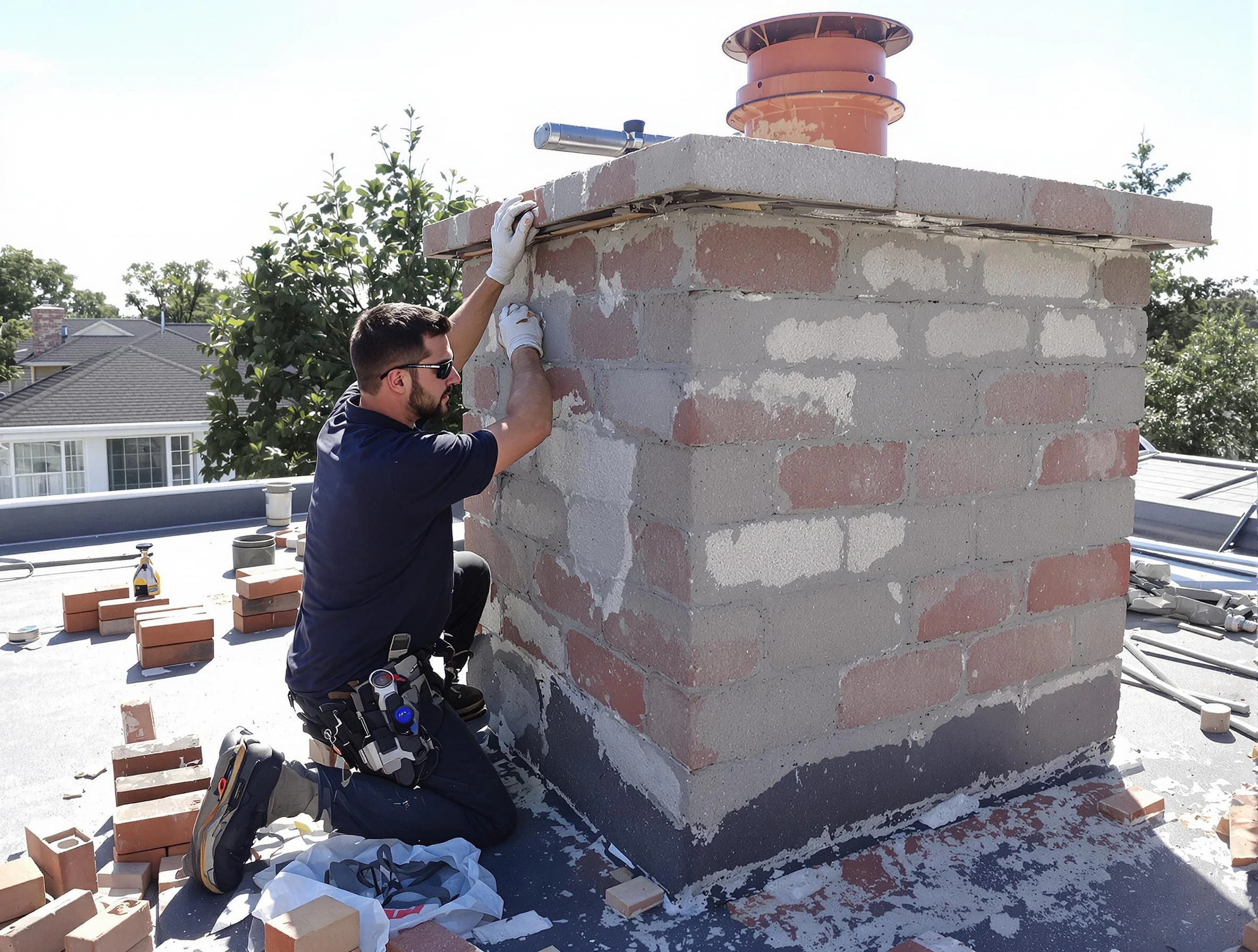 Advanced chimney repair process by Warrior Chimney Sweep in Warrior, AL