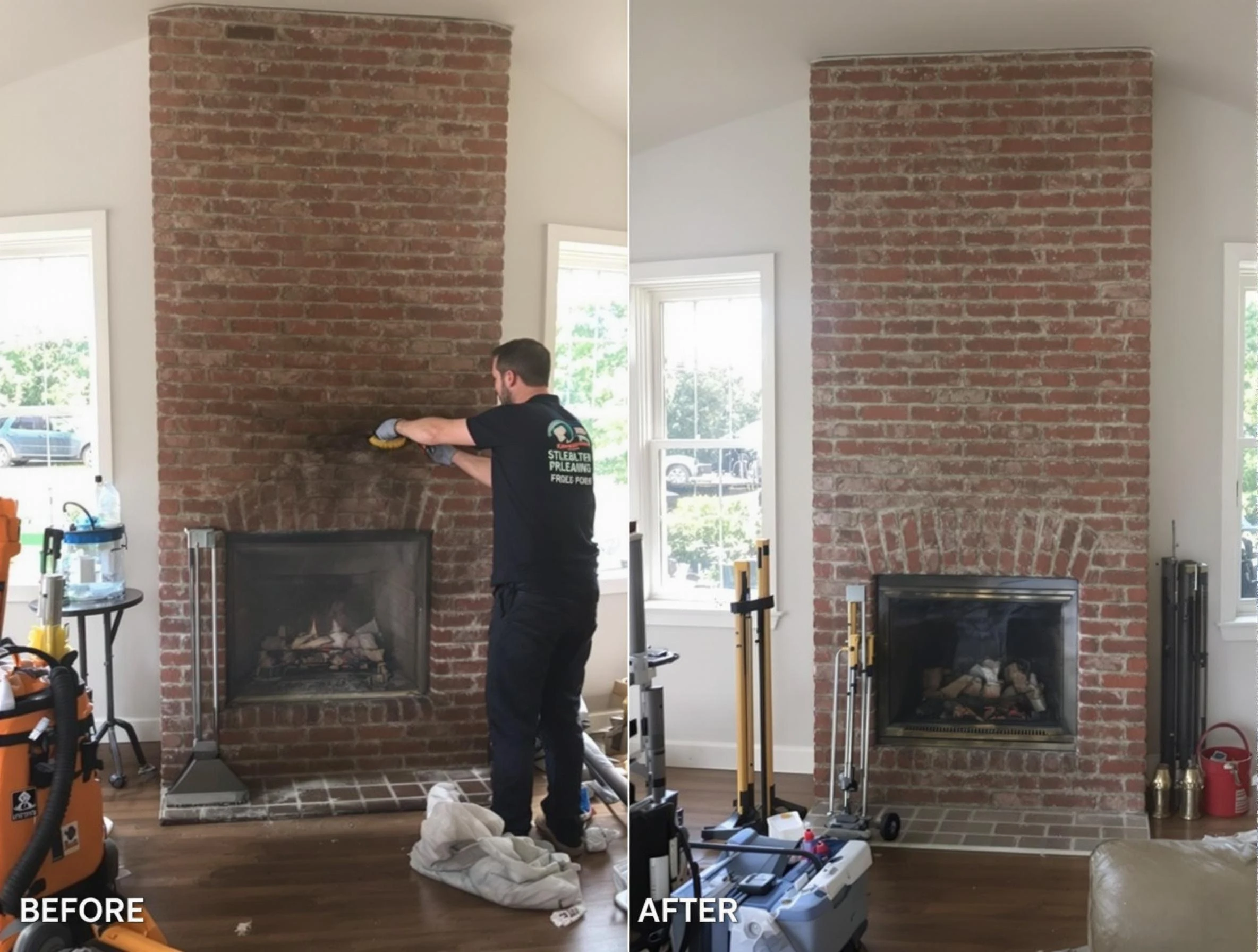Finished chimney sweeping service by Warrior Chimney Sweep in Warrior, AL